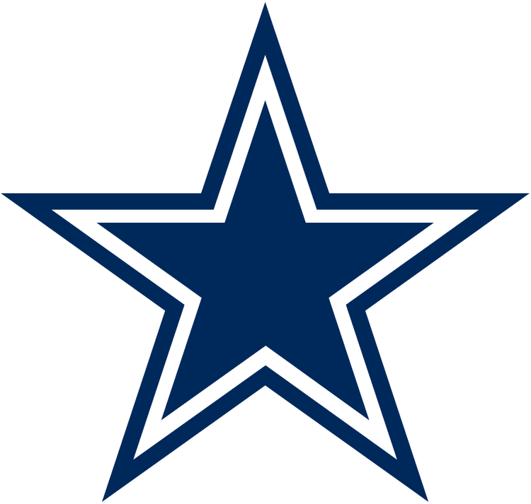 Blue and white outlined star logo on a white background, sports memorabilia symbol