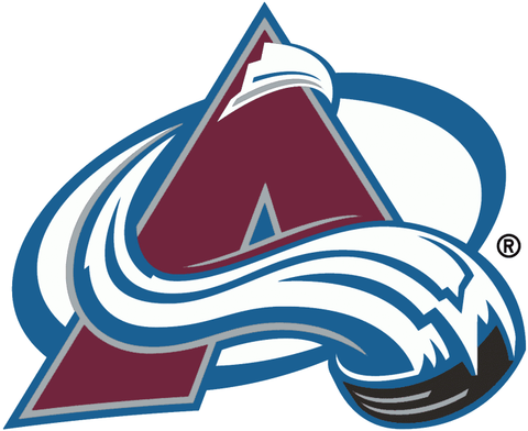 Colorado Avalanche hockey team logo with maroon A and blue, white snow design