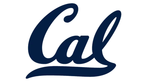 California Golden Bears logo with blue script Cal lettering on transparent background