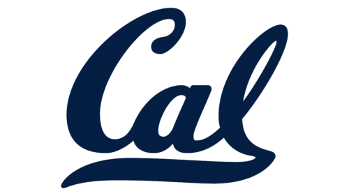 California Golden Bears logo with blue script Cal lettering on transparent background