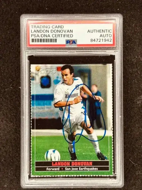 Landon Donovan autographed trading card, PSA/DNA certified, San Jose Earthquakes soccer collectible