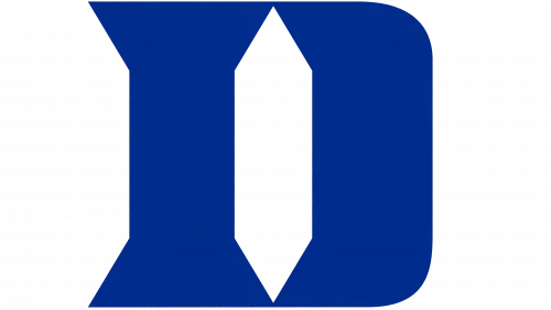 Large blue stylized letter D logo, classic NCAA college sports symbol