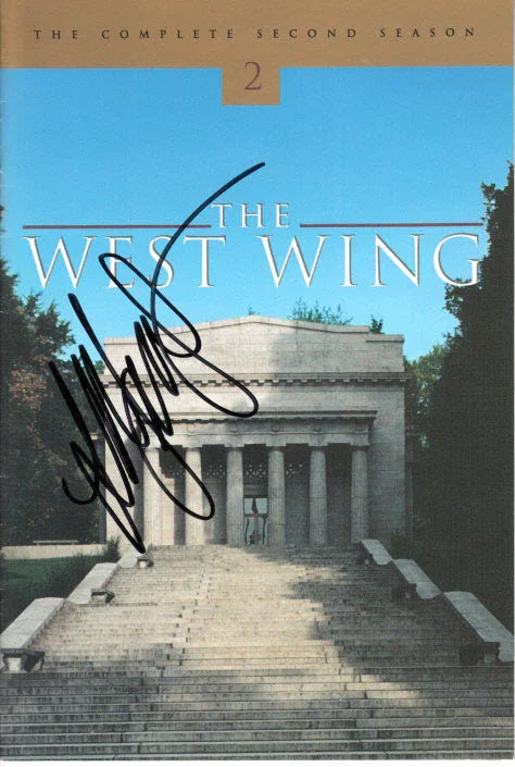 The West Wing second season DVD cover with bold black autograph, building with columns in background