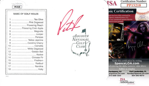 Autographed Augusta National Golf Club scorecard with JSA authentication