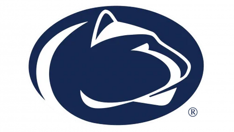 Penn State Nittany Lions logo featuring white mountain lion head in blue oval