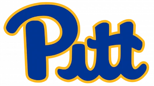 Pittsburgh Panthers blue and gold Pitt logo, college sports team emblem