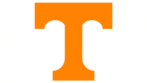 Tennessee Volunteers orange Power T logo, NCAA college sports emblem on transparent background