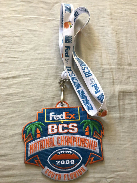 2009 BCS National Championship South Florida lanyard with embroidered football patch