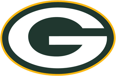 Green Bay Packers football team green and gold oval logo on white background