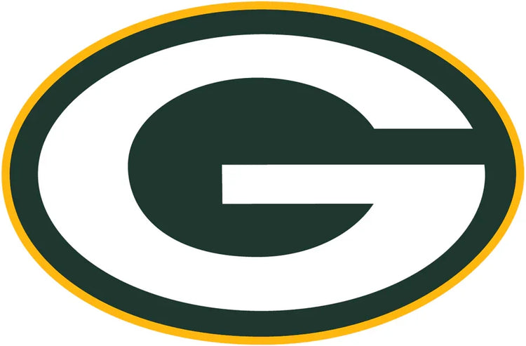 Green Bay Packers football team green and gold oval logo on white background