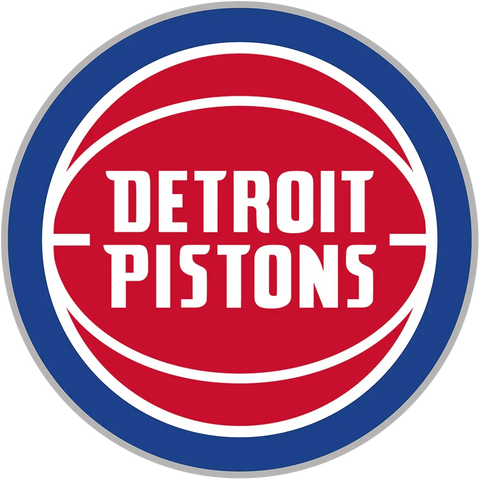 Detroit Pistons NBA basketball team red and blue circular logo