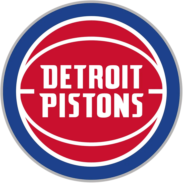 Detroit Pistons NBA basketball team red and blue circular logo