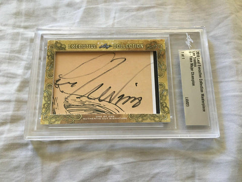 2018 Leaf Executive Collection golf cut signature card in protective case, one of one.