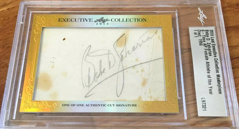 2015 Leaf Executive Collection autographed cut signature card in protective case