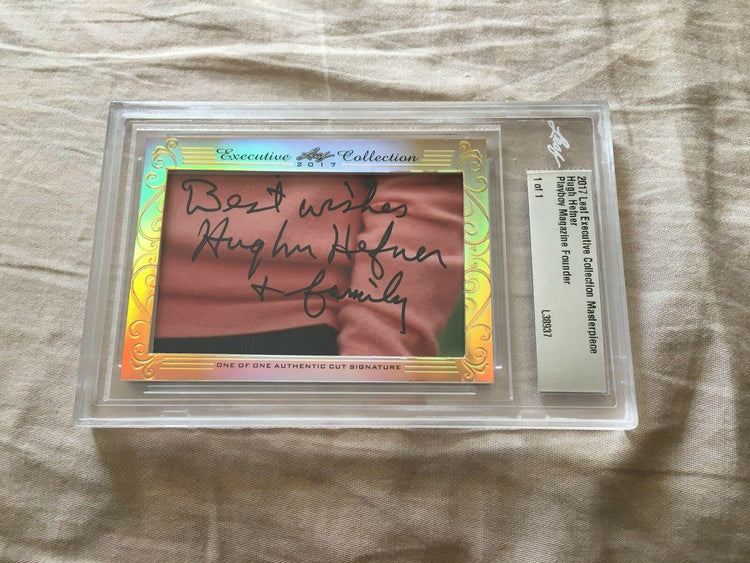 2017 Leaf Executive Collection card with authentic cut signature in case, autographed memorabilia