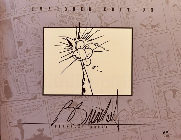 Berke Breathed signed Outland Complete Library book Bill Cat remarqued - AutographsForSale.com