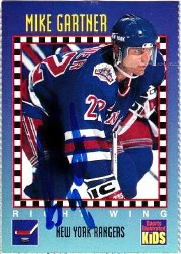 Mike Gartner autographed NY Rangers 1994 SI for Kids card - AutographsForSale.com