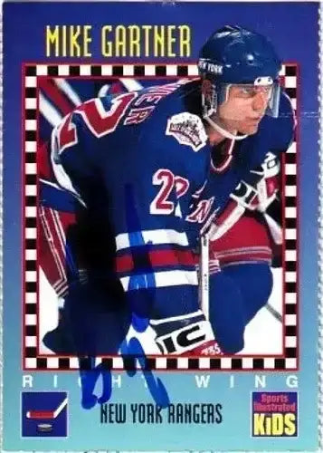 Mike Gartner autographed NY Rangers 1994 SI for Kids card - AutographsForSale.com