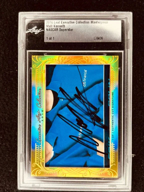 Matt Kenseth 2016 Leaf Masterpiece Cut Signature certified signed card 1/1 JSA NASCAR - AutographsForSale.com