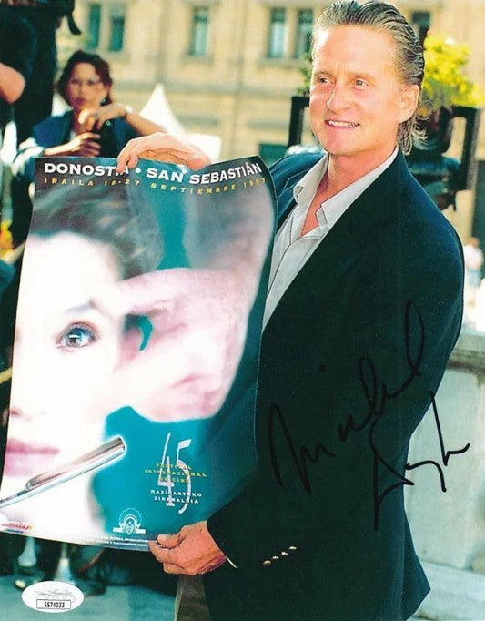 Michael Douglas signed 1997 San Sebastian Film Festival 8x10 photo JSA - AutographsForSale.com