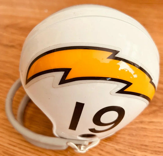 Lance Alworth San Diego Chargers throwback mini helmet with #19 decals NEW - AutographsForSale.com