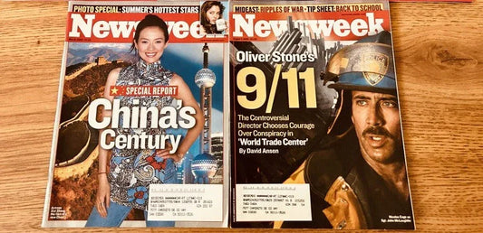 2005 2006 Newsweek magazine issues Nicolas Cage 9/11 movie & Ziyi Zhang covers - AutographsForSale.com
