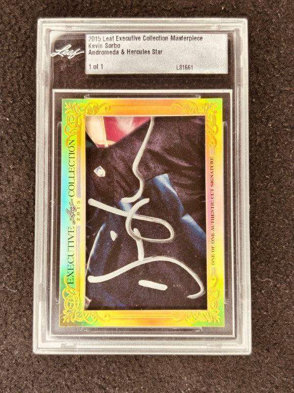 Kevin Sorbo 2015 Leaf Masterpiece Cut Signature certified signed card 1/1 JSA andromeda Hercules - AutographsForSale.com