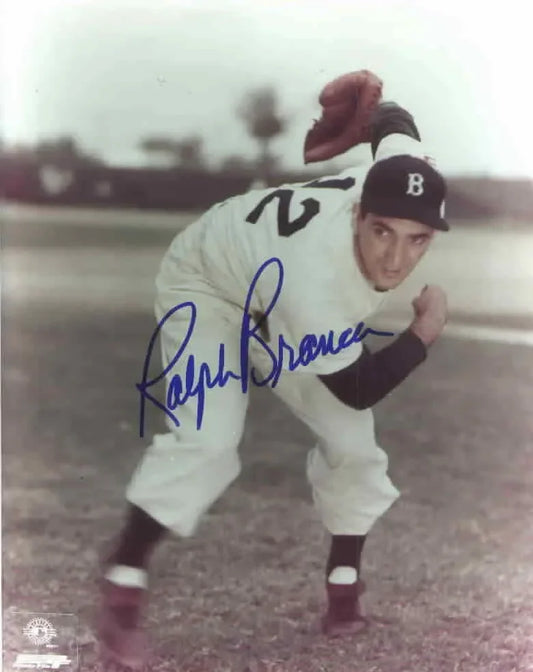Ralph Branca autographed Brooklyn Dodgers 8x10 photo - AutographsForSale.com