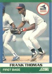 Frank Thomas Chicago White Sox 1991 Score Rising Stars card - AutographsForSale.com