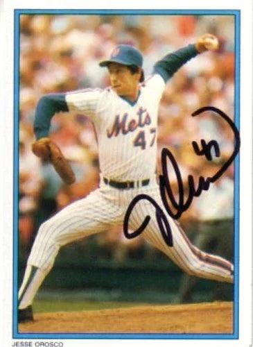 Jesse Orosco autographed New York Mets 1985 Topps Glossy All-Star card - AutographsForSale.com