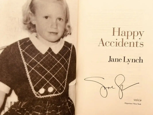 Jane Lynch autographed Happy Accidents 1st edition book Glee - AutographsForSale.com