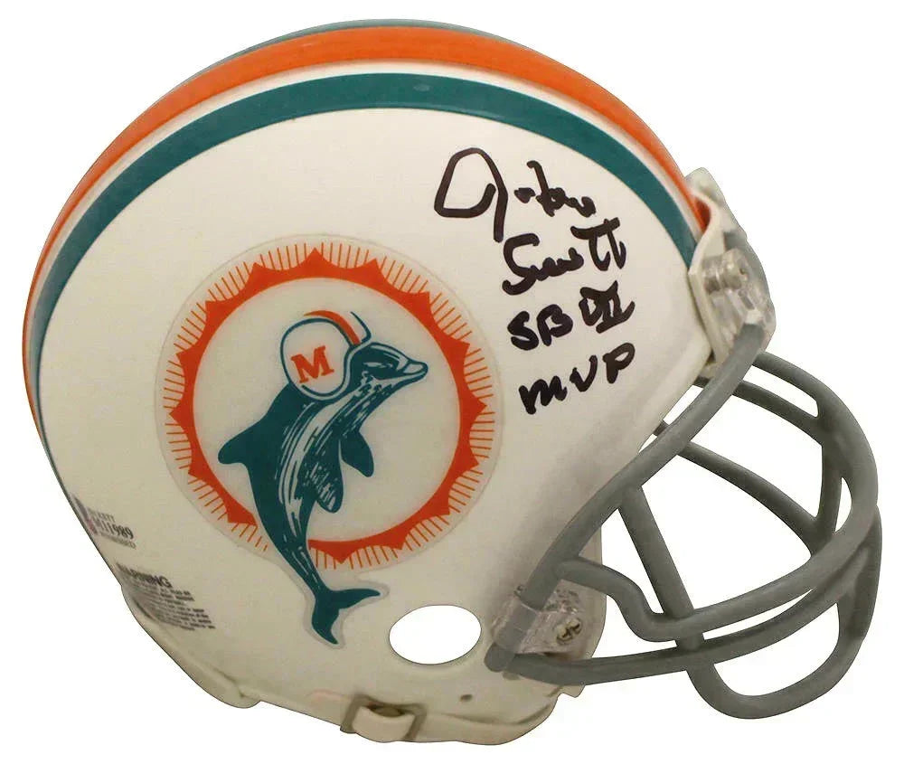 Jake Scott signed Dolphins mini helmet w/ SB VII MVP BAS certified - AutographsForSale.com