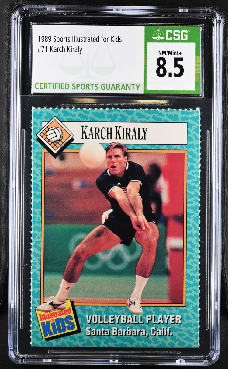 Karch Kiraly 1989 SI for Kids volleyball card CSG grade 8.5 - AutographsForSale.com