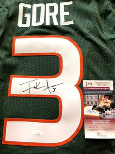 Frank Gore signed Miami Hurricanes 2004 Nike team issue green jersey JSA - AutographsForSale.com