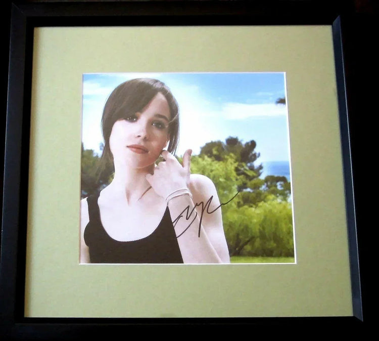 Ellen (Elliot) Page signed photo custom matted & framed JSA - AutographsForSale.com
