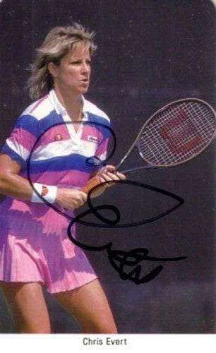 Chris Evert signed 1986 Fax Pax tennis card BAS certified - AutographsForSale.com