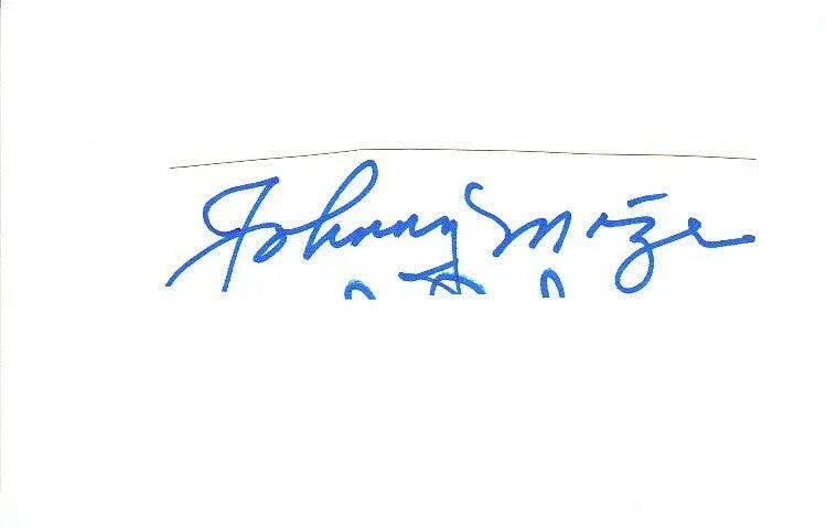 Johnny Mize autograph cut signature on index card St Louis Cardinals NY Giants Yankees - AutographsForSale.com