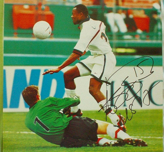 Roy Lassiter autographed US Soccer calendar page photo - AutographsForSale.com