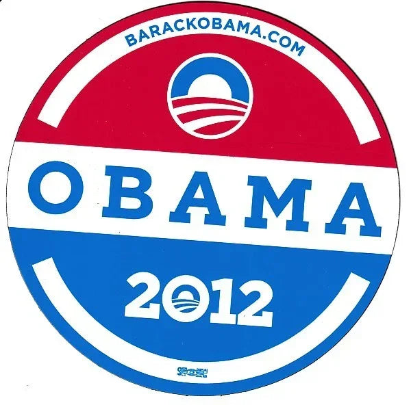Barack Obama 2012 campaign large round fridge magnet - AutographsForSale.com
