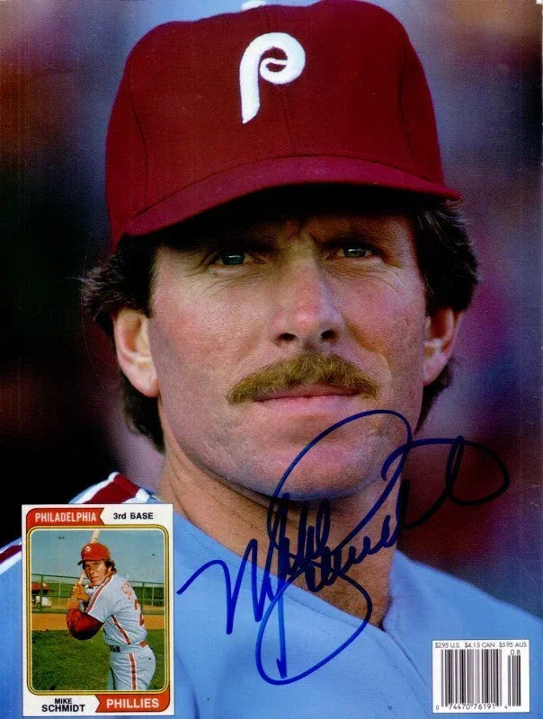 Mike Schmidt signed Philadelphia Phillies Beckett Baseball magazine cover photo - AutographsForSale.com