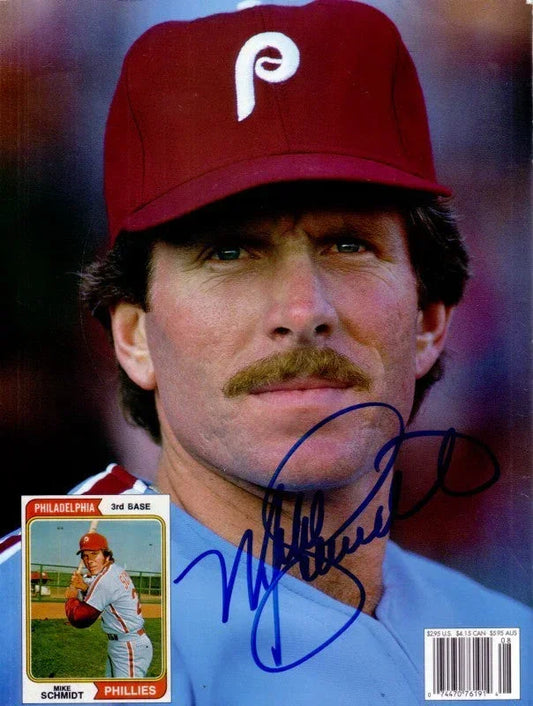 Mike Schmidt signed Philadelphia Phillies Beckett Baseball magazine cover photo - AutographsForSale.com