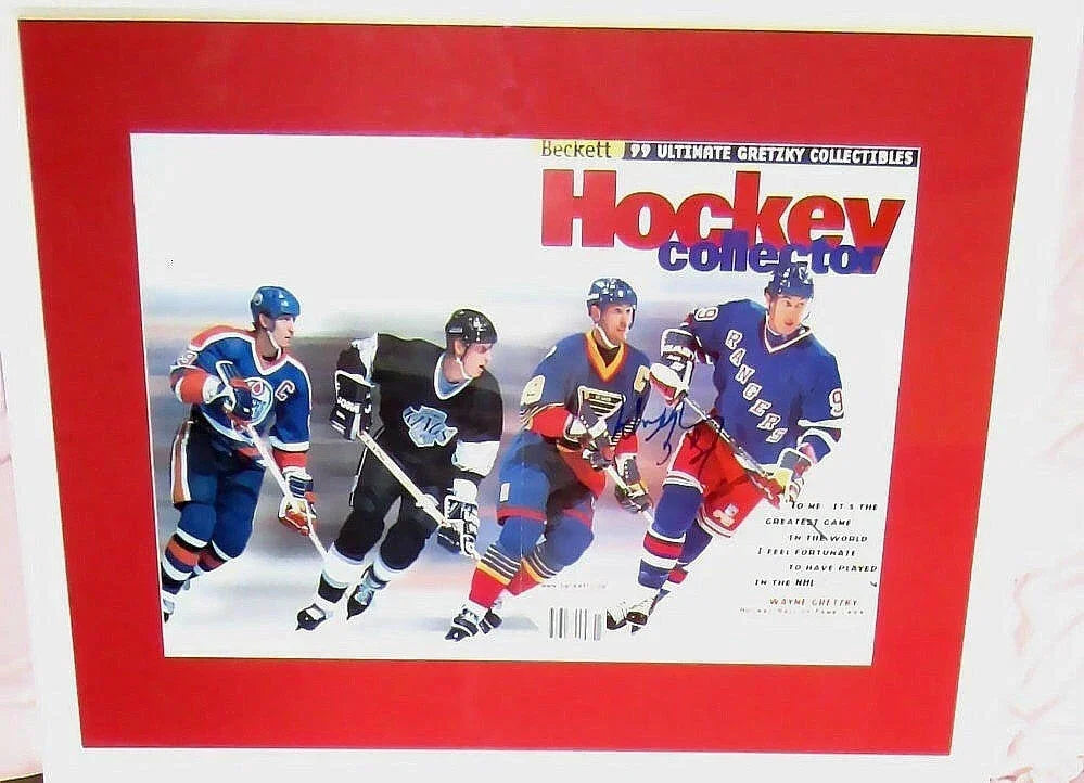 Wayne Gretzky signed 1999 Beckett hockey career tribute cover framed JSA - AutographsForSale.com