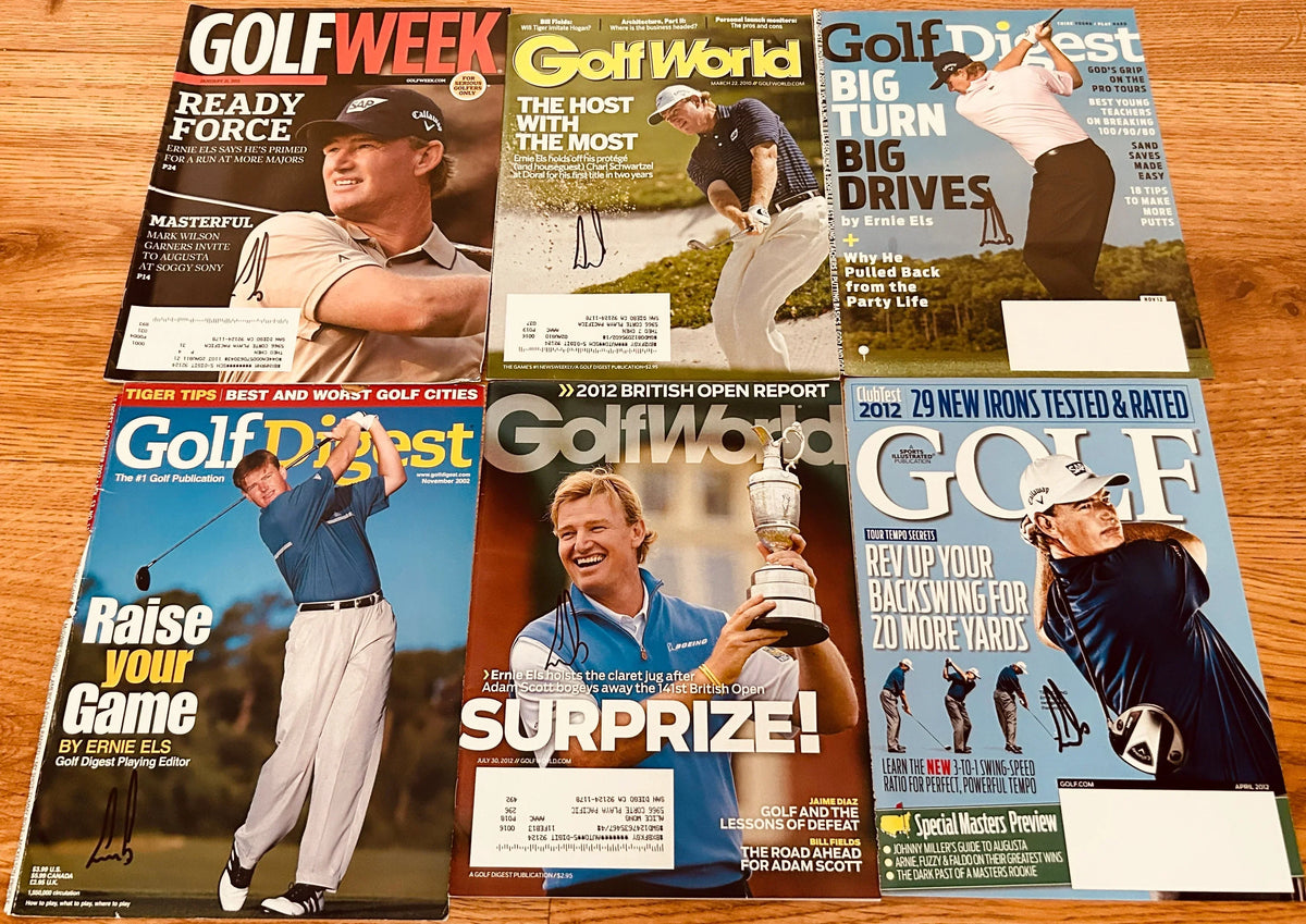 6 Ernie Els autographed golf magazines or covers - AutographsForSale.com