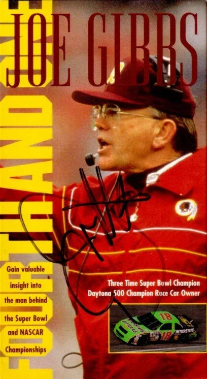 Joe Gibbs signed Redskins Fourth & One VHS video JSA - AutographsForSale.com