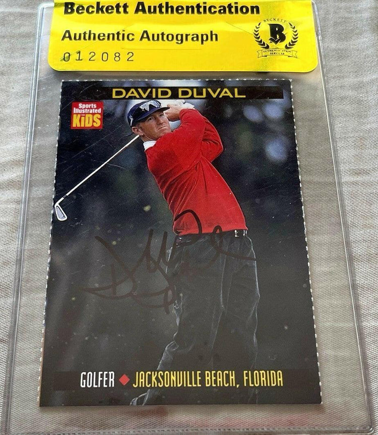 David Duval signed 1999 SI for Kids golf RC BAS certified - AutographsForSale.com