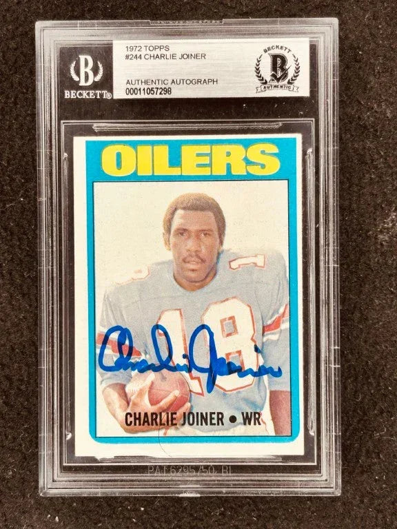 Charlie Joiner signed Houston Oilers 1972 Topps RC BAS certified - AutographsForSale.com