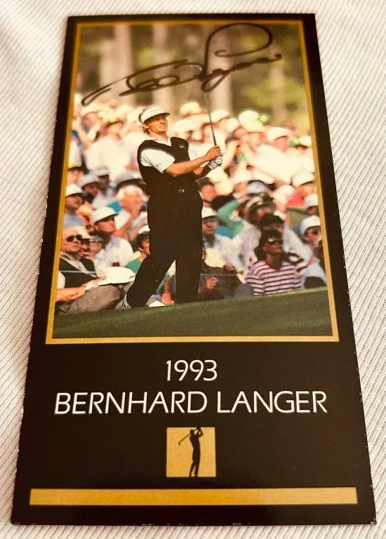 Bernhard Langer autographed 1993 Masters Champion golf card - AutographsForSale.com