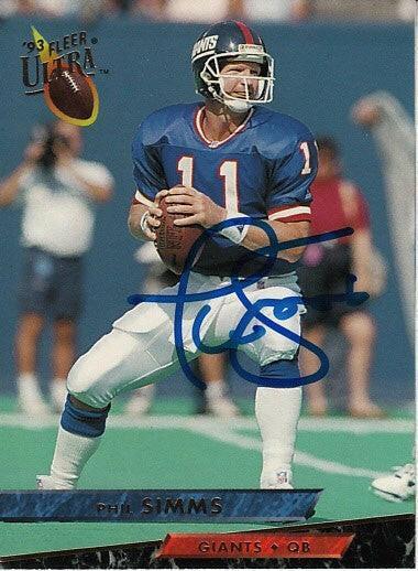 Phil Simms autographed New York Giants 1993 Ultra card - AutographsForSale.com