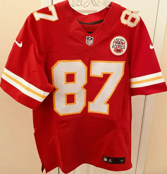 Travis Kelce Kansas City Chiefs Nike Elite game model red jersey NEW - AutographsForSale.com