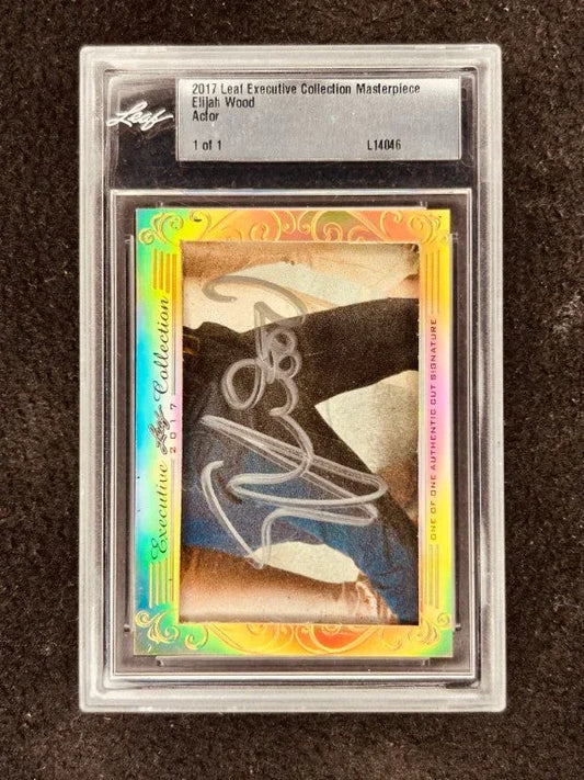 Elijah Wood 2017 Leaf Masterpiece Cut Signature certified signed card 1/1 LOTR - AutographsForSale.com